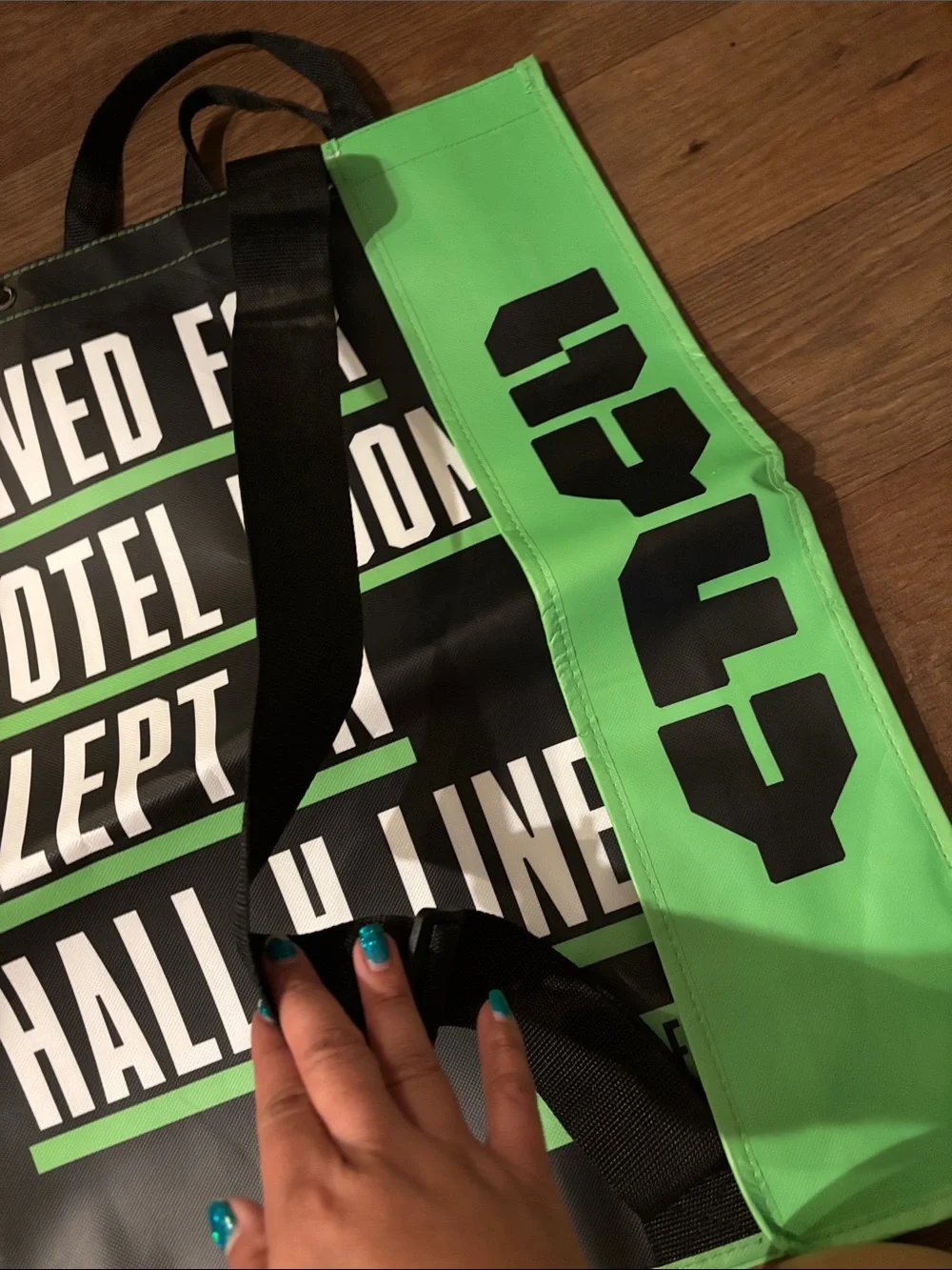 Comic con Black & Green Graphic Tote Bag - Unbranded